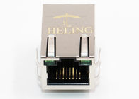 Right Angle PoE RJ45 Connector R / A , PCB Mount RJ45 Ethernet Jack For NICs