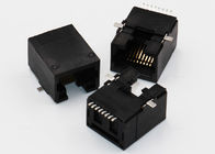 Right Angle Rj45 Surface Mount Socket Unshielded Black Without Housing Post
