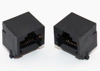 8P8C RJ45 Through Hole Connector , THT Solder Right Angle RJ45 With Posts