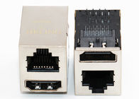 Tab Up Female USB HDMI RJ45 R / A , Shielded 8P8C Modular Connector Jacks