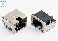 Single Port RJ45 Connector PCB Mount Ultra Low Profile With LED Aligned