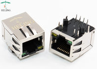 Right Angle Integrated Connector Modules 8P8C Single Port With GRN / YEL LED