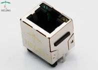 1.27 mm Terminal Pitch Vertical RJ45 Jack , RJ45 Through Hole Connector Built - In LED