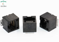 Black Housing RJ45 Vertical Connector No - Shielding Shell For Hubs / Router