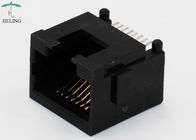 Customized Through Hole Low Profile RJ45 , Tab Up Female Lan SMT Connector