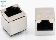 Single Port Shielded SMT RJ45 Connector R / A 50U" Gold Plating Contact Terminal