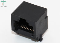 Side Entry 10 Pin RJ45 Female Connector Unshielded Black Housing Thru - Hole Type