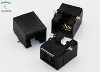 Through Hole Customized Low Profile RJ45 , Tab Up Female Lan SMT Connector RJ45 Waterproof Connector