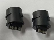 Tab Up Female Lan Connector , Through Hole Customized RJ45 Waterproof Connector