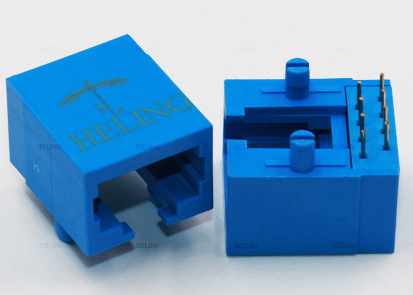 Blue Housing THT Female RJ45 Socket Single Port 8P8C PCB Jack For LAN Network