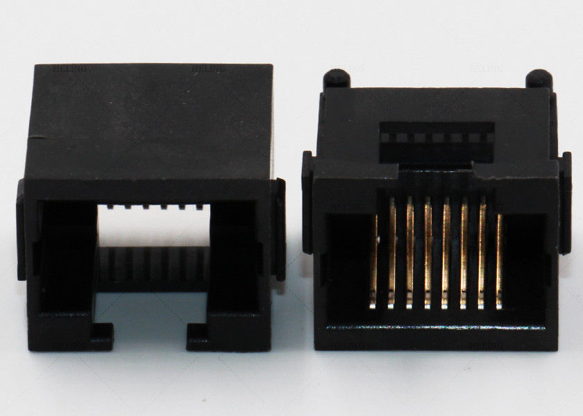 SMT Surface Mount RJ45 Connector R / A Latch Down For LAN Ethernet
