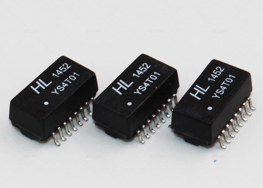 Black Color Gigabit Ethernet Transformer One Port Filter With 16 Pins