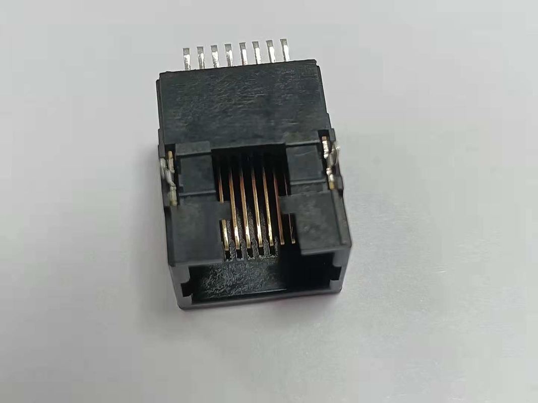 Female Lan SMT RJ45 Connector Through Hole Low Profile Tab Up