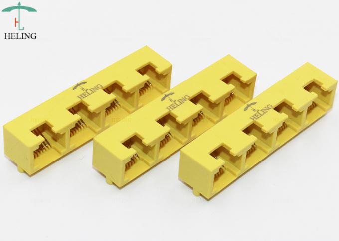 1x4 Port RJ45 Female Connector Right Angle MJ5388-Y014-HRN1 / RJ 45 ...